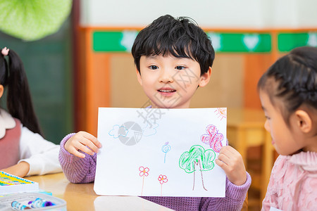 幼教教室儿童绘画背景