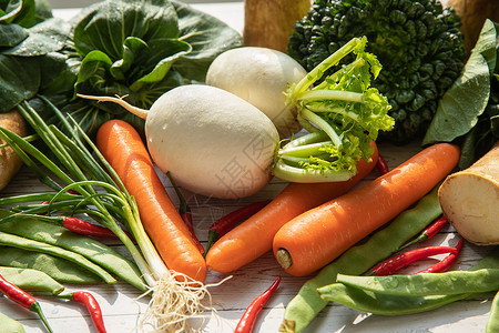 蔬菜胡萝卜菠菜高清图片