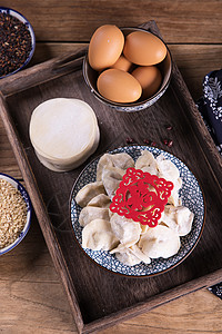 春节包饺子食材图片