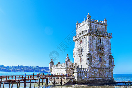 贝贝母婴节葡萄牙里斯本贝伦塔背景