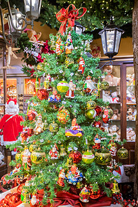 圣诞节日装饰圣诞树背景图片