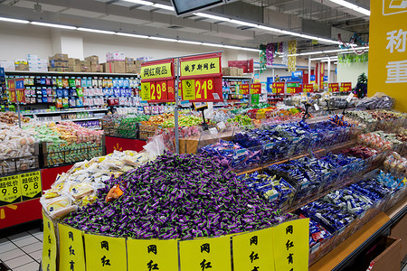 超市网红素材超市零食背景