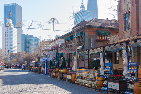 意奥风情街天津意大利风情街背景