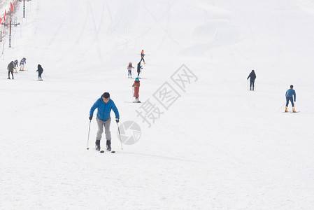 天津盘山滑雪场背景图片