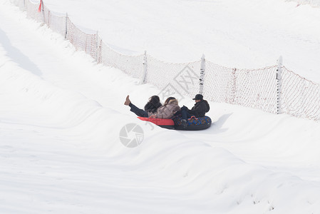 冬季尚新天津盘山滑雪场背景