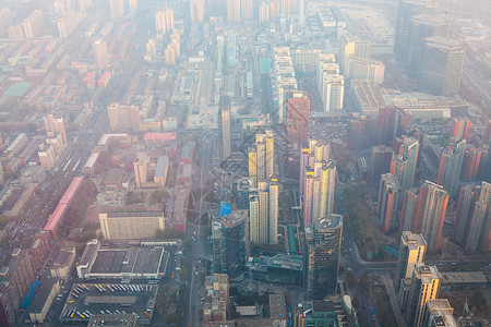 雾霾中的北京背景图片