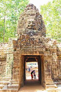 高棉柬埔寨吴哥窟背景