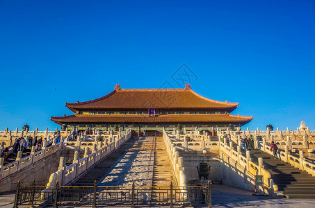 北京故宫太和殿背景图片