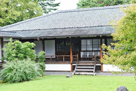 日式庭院木质木庭院高清图片