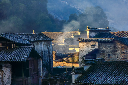 江西婺源石城景区风光背景图片