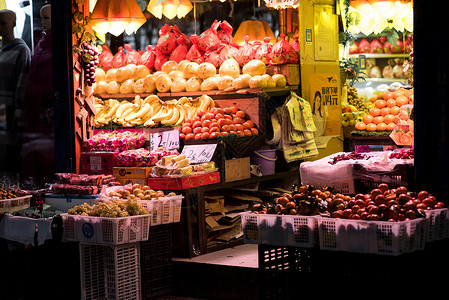 街边水果店背景图片