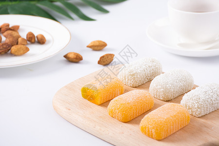 台湾美食素材特色小吃麻薯背景