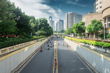 上海大统路秣陵路桥交叉通道背景图片