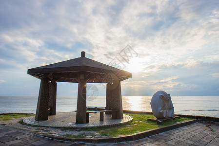 台湾绿岛大白沙背景