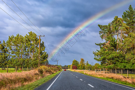 一道彩虹素材彩虹公路背景