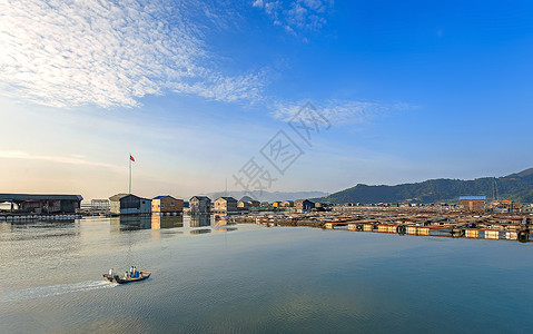 海上交通工具福建霞浦东安岛海上生活背景