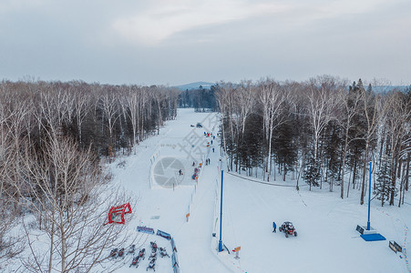 江原道雪道长白山万达度假村背景