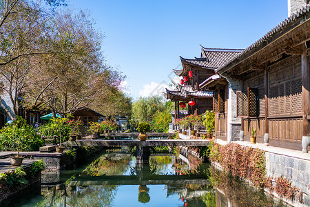 云南腾冲和顺宗祠腾冲和顺古镇背景