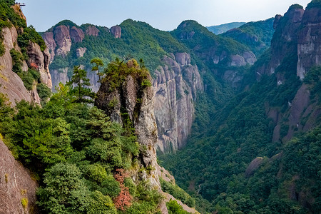 羌浙江神仙居景区背景