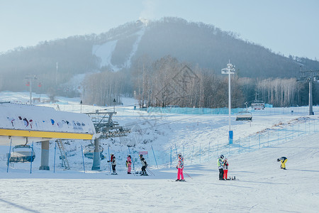 富士山滑雪场长白山滑雪场背景