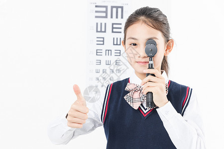 青少年保护女生视力检测背景
