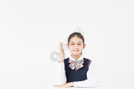 视力保护小学女生背景图片