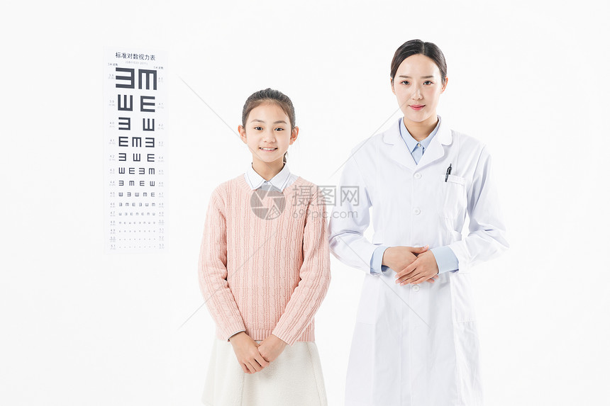 视力保护医生和女生图片