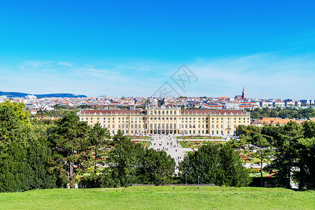 奥地利建筑维也纳美泉宫外景背景
