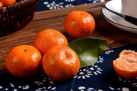 新鲜椪柑橘子背景