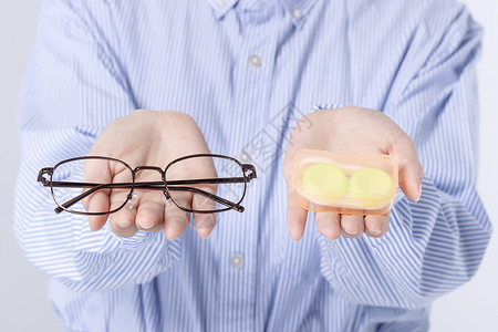 隐形眼镜素材对比眼镜与隐形眼镜背景