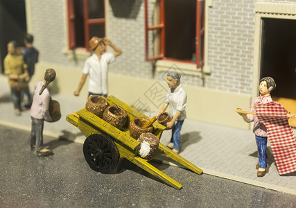 老上海小人模型背景图片