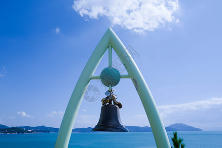日本高松小豆岛恋人的星光祈愿铃背景图片