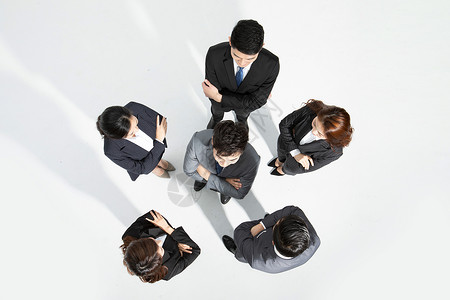人物角度企业团队形象俯拍背景