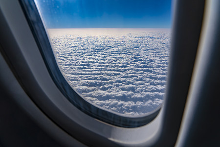 窗外风光飞机窗外的云海背景