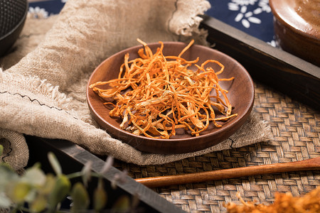 食材虫草花干货食材空高清图片