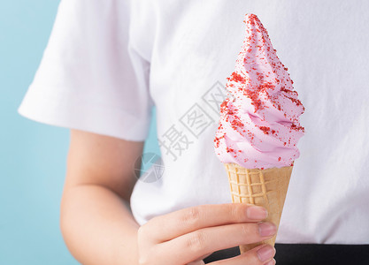 极简创意甜筒冰淇淋背景
