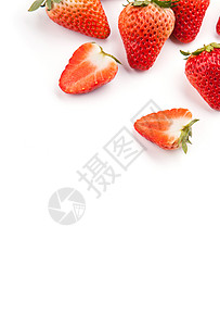 草莓促销海报草莓创意摄影背景