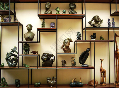 津巴布韦石雕艺术展示高清图片