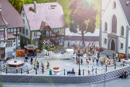 欧洲小镇广场背景图片