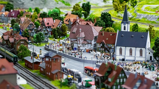 欧洲小镇模型背景图片