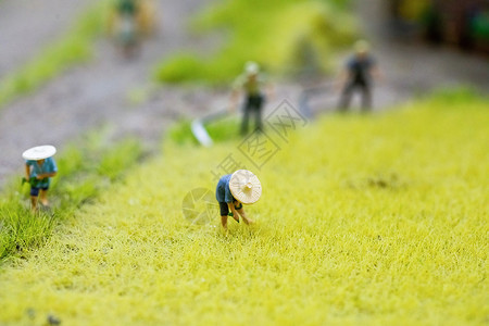农田干活的小人背景图片