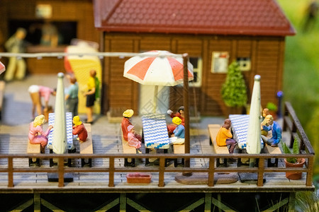 中国风餐厅模型餐厅等餐背景