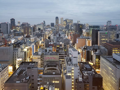 北海道札幌城市地标天际线背景图片
