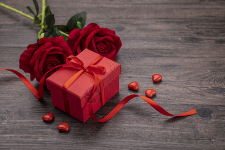 妇女节礼盒玫瑰情人节礼物盒背景