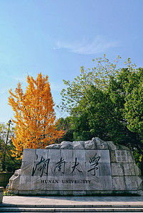 湖南大学校门背景图片