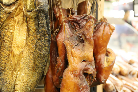 腊肉鸭春节干煸鸭高清图片