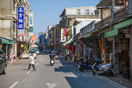 扫街大妈金门民俗文化村背景