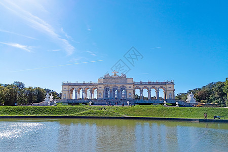 奥地利建筑维也纳美泉宫背景