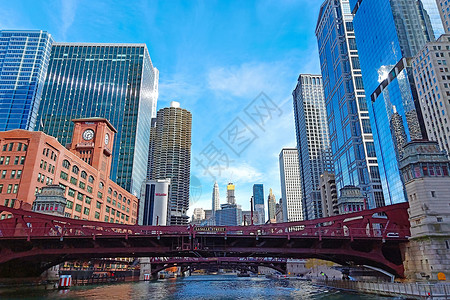 芝加哥唯美建筑芝加哥城市建筑背景