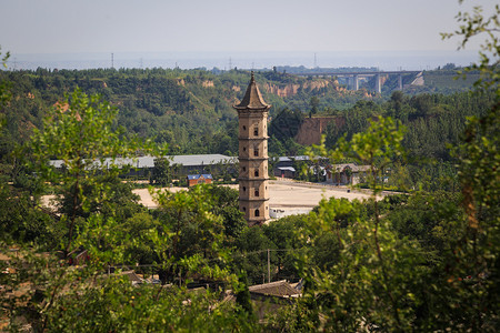 袁家村党家村金塔背景